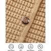 imagePRETTYGARDEN Women Knit Cardigan Sweaters Fall Fashion Long Sleeve Open Front Button Down Trendy Casual Jacket Winter ClothesKhaki