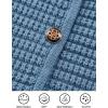 imagePRETTYGARDEN Women Knit Cardigan Sweaters Fall Fashion Long Sleeve Open Front Button Down Trendy Casual Jacket Winter ClothesMist Blue