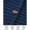 imagePRETTYGARDEN Women Knit Cardigan Sweaters Fall Fashion Long Sleeve Open Front Button Down Trendy Casual Jacket Winter ClothesNavy
