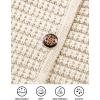 imagePRETTYGARDEN Women Knit Cardigan Sweaters Fall Fashion Long Sleeve Open Front Button Down Trendy Casual Jacket Winter ClothesWhite