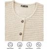 imagePRETTYGARDEN Women Knit Cardigan Sweaters Fall Fashion Long Sleeve Open Front Button Down Trendy Casual Jacket Winter ClothesWhite