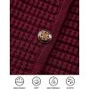 imagePRETTYGARDEN Women Knit Cardigan Sweaters Fall Fashion Long Sleeve Open Front Button Down Trendy Casual Jacket Winter ClothesWine Red
