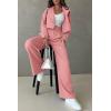 imagePRETTYGARDEN Womens 2 Piece Casual Outfits Cropped Blazer Jackets High Waisted Wide Leg Work Pants Suit SetLight Pink