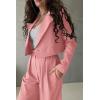 imagePRETTYGARDEN Womens 2 Piece Casual Outfits Cropped Blazer Jackets High Waisted Wide Leg Work Pants Suit SetLight Pink