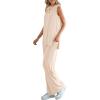 imagePRETTYGARDEN Womens 2 Piece Lounge Set 2025 Summer Casual Loose Tank Top Wide Leg Pants Matching Travel Outfits TracksuitBeige