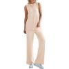 imagePRETTYGARDEN Womens 2 Piece Lounge Set 2025 Summer Casual Loose Tank Top Wide Leg Pants Matching Travel Outfits TracksuitBeige