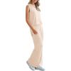 imagePRETTYGARDEN Womens 2 Piece Lounge Set 2025 Summer Casual Loose Tank Top Wide Leg Pants Matching Travel Outfits TracksuitBeige