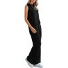 imagePRETTYGARDEN Womens 2 Piece Lounge Set 2025 Summer Casual Loose Tank Top Wide Leg Pants Matching Travel Outfits TracksuitBlack