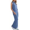 imagePRETTYGARDEN Womens 2 Piece Lounge Set 2025 Summer Casual Loose Tank Top Wide Leg Pants Matching Travel Outfits TracksuitBlue