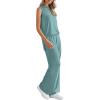 imagePRETTYGARDEN Womens 2 Piece Lounge Set 2025 Summer Casual Loose Tank Top Wide Leg Pants Matching Travel Outfits TracksuitFruit Green