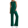 imagePRETTYGARDEN Womens 2 Piece Lounge Set 2025 Summer Casual Loose Tank Top Wide Leg Pants Matching Travel Outfits TracksuitGreen