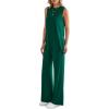 imagePRETTYGARDEN Womens 2 Piece Lounge Set 2025 Summer Casual Loose Tank Top Wide Leg Pants Matching Travel Outfits TracksuitGreen