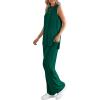 imagePRETTYGARDEN Womens 2 Piece Lounge Set 2025 Summer Casual Loose Tank Top Wide Leg Pants Matching Travel Outfits TracksuitGreen