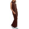imagePRETTYGARDEN Womens 2 Piece Lounge Set 2025 Summer Casual Loose Tank Top Wide Leg Pants Matching Travel Outfits TracksuitLight Coffee
