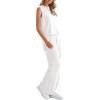 imagePRETTYGARDEN Womens 2 Piece Lounge Set 2025 Summer Casual Loose Tank Top Wide Leg Pants Matching Travel Outfits TracksuitWhite