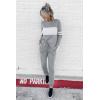 imagePRETTYGARDEN Womens 2 Piece Sets 2025 Long Sleeve Tops High Waisted Sweatpants Lounge Set Fall Fashion Travel OutfitsLight Grey