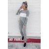 imagePRETTYGARDEN Womens 2 Piece Sets 2025 Long Sleeve Tops High Waisted Sweatpants Lounge Set Fall Fashion Travel OutfitsLight Grey