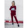 imagePRETTYGARDEN Womens 2 Piece Sets 2025 Long Sleeve Tops High Waisted Sweatpants Lounge Set Fall Fashion Travel OutfitsWine Red