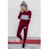 imagePRETTYGARDEN Womens 2 Piece Sets 2025 Long Sleeve Tops High Waisted Sweatpants Lounge Set Fall Fashion Travel OutfitsWine Red