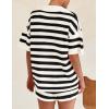 imagePRETTYGARDEN Womens 2 Piece Shorts Sets Casual Summer 2025 Short Sleeve Striped Sweater Set Matching Beach Vacation OutfitBlack