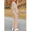 imagePRETTYGARDEN Womens 2025 Fall 2 Piece Outfits Long Sleeve Pullover Tops Wide Leg Pants Matching Lounge Sets Fashion ClothingApricot