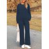 imagePRETTYGARDEN Womens 2025 Fall 2 Piece Outfits Long Sleeve Pullover Tops Wide Leg Pants Matching Lounge Sets Fashion ClothingNavy