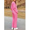 imagePRETTYGARDEN Womens 2025 Fall 2 Piece Outfits Long Sleeve Pullover Tops Wide Leg Pants Matching Lounge Sets Fashion ClothingPink