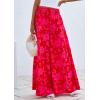 imagePRETTYGARDEN Womens 2025 Summer Flowy Wide Leg Palazzo Pants Dressy Casual Elastic High Waisted Pockets Boho Beach TrousersFloral Red Pink