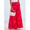 imagePRETTYGARDEN Womens 2025 Summer Flowy Wide Leg Palazzo Pants Dressy Casual Elastic High Waisted Pockets Boho Beach TrousersFloral Red Pink