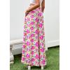 imagePRETTYGARDEN Womens 2025 Summer Flowy Wide Leg Palazzo Pants Dressy Casual Elastic High Waisted Pockets Boho Beach TrousersFloral White Purple