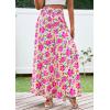 imagePRETTYGARDEN Womens 2025 Summer Flowy Wide Leg Palazzo Pants Dressy Casual Elastic High Waisted Pockets Boho Beach TrousersFloral White Purple