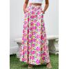 imagePRETTYGARDEN Womens 2025 Summer Flowy Wide Leg Palazzo Pants Dressy Casual Elastic High Waisted Pockets Boho Beach TrousersFloral White Purple