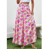 imagePRETTYGARDEN Womens 2025 Summer Flowy Wide Leg Palazzo Pants Dressy Casual Elastic High Waisted Pockets Boho Beach TrousersFloral White Purple