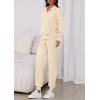 imagePRETTYGARDEN Womens Fall 2 Piece Lounge Sets Zip Up Sweatshirt Jogger Pants Sweat Track Suits Travel Outfit Winter ClothingApricot