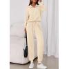 imagePRETTYGARDEN Womens Fall 2 Piece Lounge Sets Zip Up Sweatshirt Jogger Pants Sweat Track Suits Travel Outfit Winter ClothingApricot