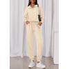 imagePRETTYGARDEN Womens Fall 2 Piece Lounge Sets Zip Up Sweatshirt Jogger Pants Sweat Track Suits Travel Outfit Winter ClothingApricot