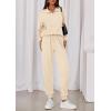 imagePRETTYGARDEN Womens Fall 2 Piece Lounge Sets Zip Up Sweatshirt Jogger Pants Sweat Track Suits Travel Outfit Winter ClothingApricot