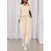 imagePRETTYGARDEN Womens Fall 2 Piece Lounge Sets Zip Up Sweatshirt Jogger Pants Sweat Track Suits Travel Outfit Winter ClothingApricot