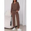 imagePRETTYGARDEN Womens Fall 2 Piece Lounge Sets Zip Up Sweatshirt Jogger Pants Sweat Track Suits Travel Outfit Winter ClothingCoffee