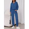 imagePRETTYGARDEN Womens Fall 2 Piece Lounge Sets Zip Up Sweatshirt Jogger Pants Sweat Track Suits Travel Outfit Winter ClothingDark Blue