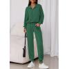 imagePRETTYGARDEN Womens Fall 2 Piece Lounge Sets Zip Up Sweatshirt Jogger Pants Sweat Track Suits Travel Outfit Winter ClothingDark Green