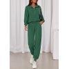 imagePRETTYGARDEN Womens Fall 2 Piece Lounge Sets Zip Up Sweatshirt Jogger Pants Sweat Track Suits Travel Outfit Winter ClothingDark Green
