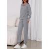 imagePRETTYGARDEN Womens Fall 2 Piece Lounge Sets Zip Up Sweatshirt Jogger Pants Sweat Track Suits Travel Outfit Winter ClothingGrey