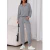 imagePRETTYGARDEN Womens Fall 2 Piece Lounge Sets Zip Up Sweatshirt Jogger Pants Sweat Track Suits Travel Outfit Winter ClothingGrey