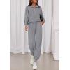 imagePRETTYGARDEN Womens Fall 2 Piece Lounge Sets Zip Up Sweatshirt Jogger Pants Sweat Track Suits Travel Outfit Winter ClothingGrey