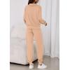 imagePRETTYGARDEN Womens Fall 2 Piece Lounge Sets Zip Up Sweatshirt Jogger Pants Sweat Track Suits Travel Outfit Winter ClothingKhaki