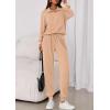 imagePRETTYGARDEN Womens Fall 2 Piece Lounge Sets Zip Up Sweatshirt Jogger Pants Sweat Track Suits Travel Outfit Winter ClothingKhaki