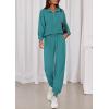 imagePRETTYGARDEN Womens Fall 2 Piece Lounge Sets Zip Up Sweatshirt Jogger Pants Sweat Track Suits Travel Outfit Winter ClothingLake Blue