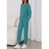 imagePRETTYGARDEN Womens Fall 2 Piece Lounge Sets Zip Up Sweatshirt Jogger Pants Sweat Track Suits Travel Outfit Winter ClothingLake Blue