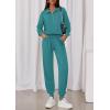 imagePRETTYGARDEN Womens Fall 2 Piece Lounge Sets Zip Up Sweatshirt Jogger Pants Sweat Track Suits Travel Outfit Winter ClothingLake Blue